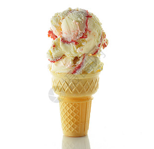 白色背景上的冰淇淋骗局图片