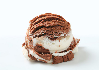 一勺香草巧克力冰淇淋背景图片