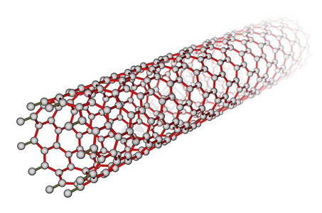 电导率白色背景上的碳纳米管设计图片