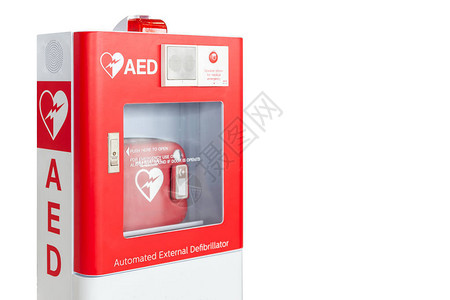 AED箱或自动外部防排器医疗急救装置图片