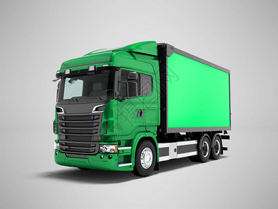 现代绿色卡车图片