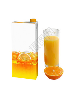 橙汁纸盒图片