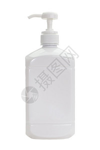 白色背景的液体肥皂泡沫或Gel的图片