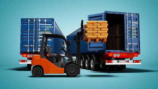 货运包装仓库物流和装卸货物的概念设计图片
