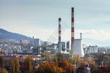 波兰BielskoBiala发电厂热电联产从Sulkowski图片