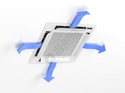 吹冷风的盒式空调背景图片