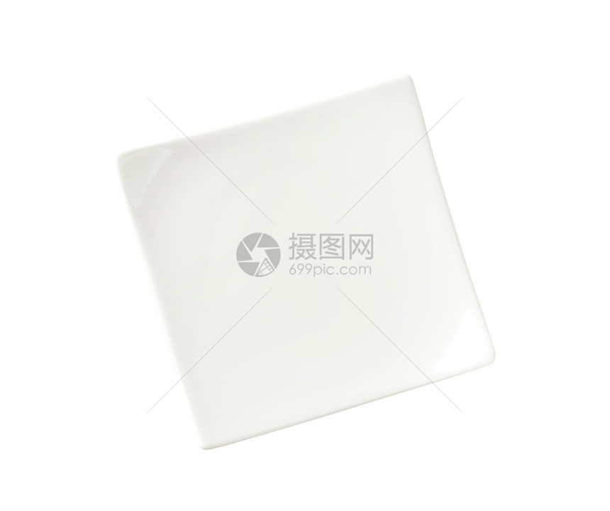 小方形白瓷盘图片