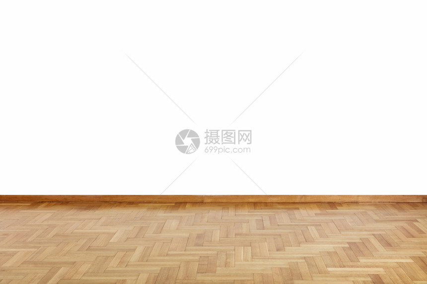 木地板和白墙的背景图片