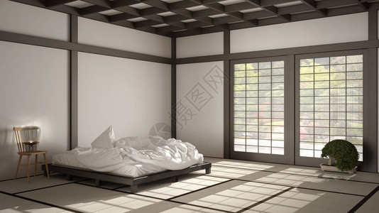 日式简约卧室图片