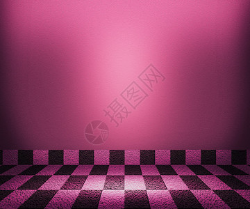 紫棋盘马赛克房间背景图片