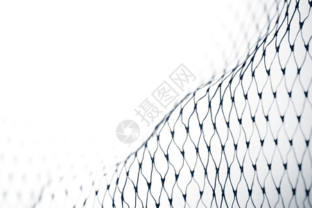 白色背景上抽象渔网的特写背景图片