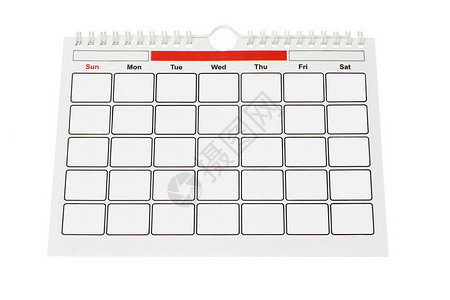 白背景上一年月和日期的日历图片