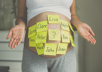 孕妇肚子上带有儿童名图片