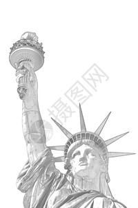 纽约自由女神像的素描画背景图片