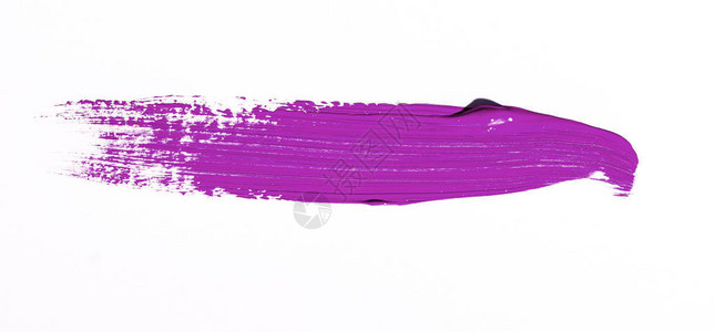 白色背景上的紫色画笔描边图片