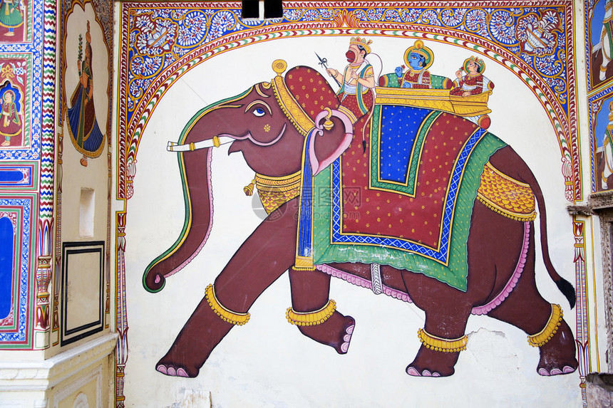 大象画在印地图片