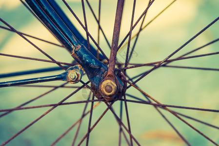 旧式自行车轮图片