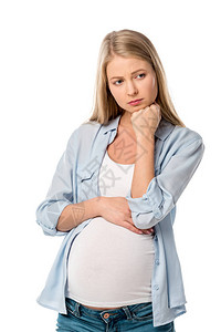深思熟虑的孕妇情绪低落图片