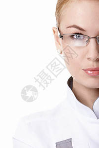 戴眼镜的漂亮女医生特写图片