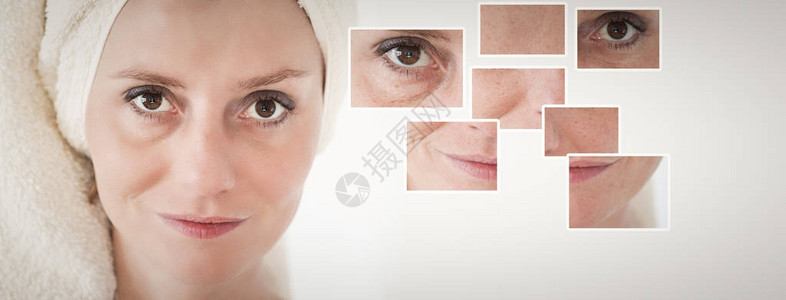 美容理念护肤抗衰老程序恢复活力提升背景图片