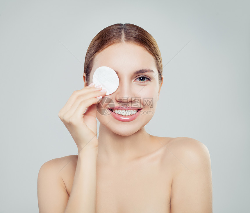 皮肤护理面部治疗美容学美容和灰色背图片