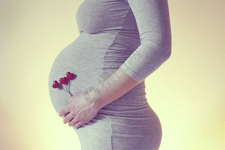 孕妇在肚子里装了心图片