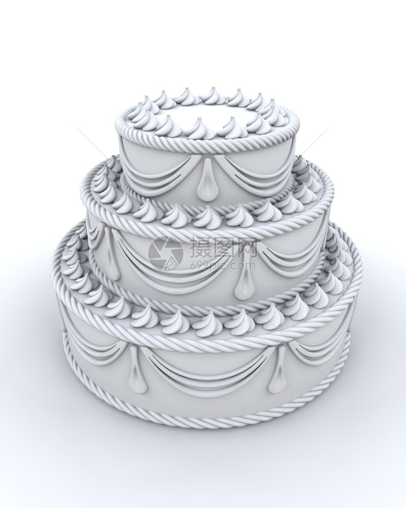 装饰蛋糕的3d渲染图片