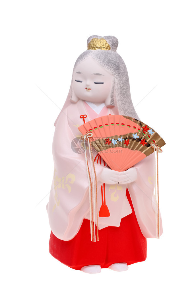 传统日本Hakata娃白色图片