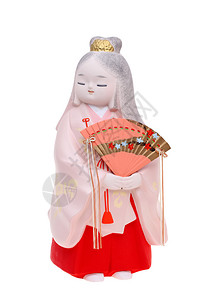 传统日本Hakata娃白色图片