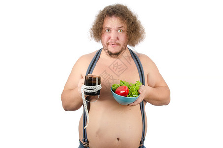大块头吃蔬菜减肥健康的生图片
