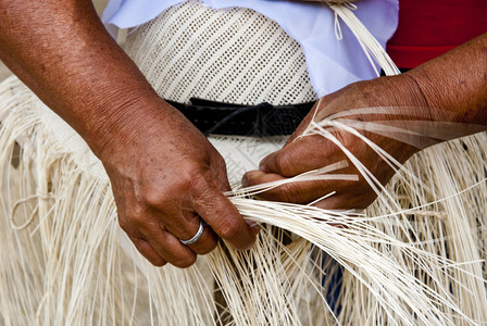 厄瓜多尔托基拉草帽的传统编织联合国教科文组织人类非高清图片