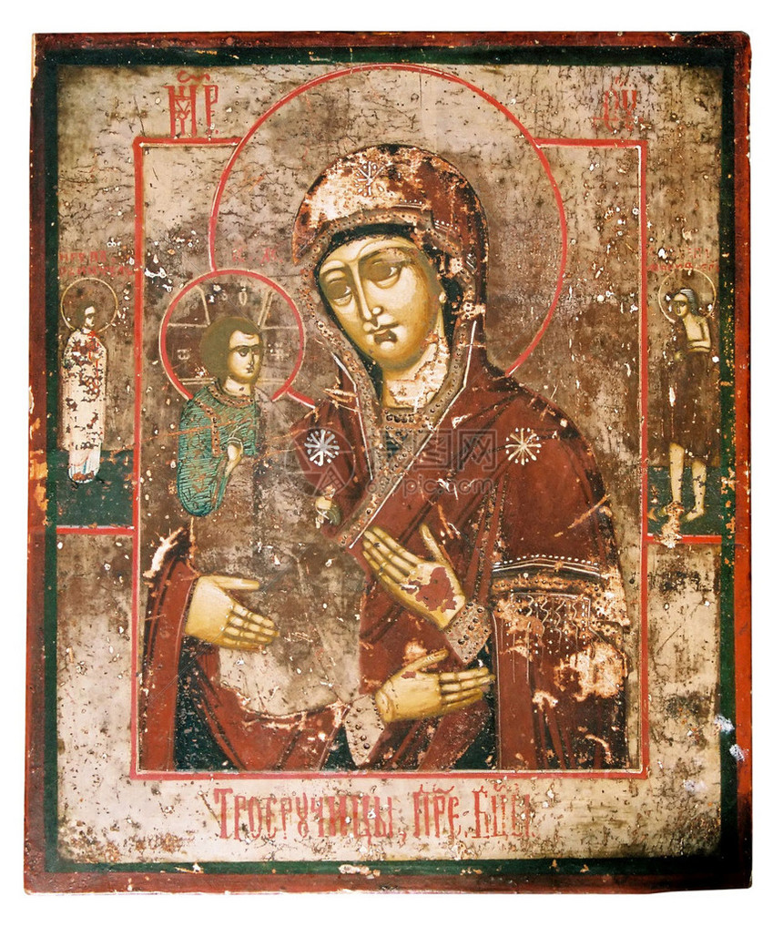 古代图标和白色背景俄罗斯图片
