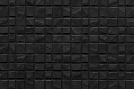 黑色现代石瓷砖墙图案和背景背景图片