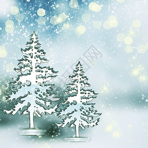 雾蒙的冬天图片与树雪和白霜图片