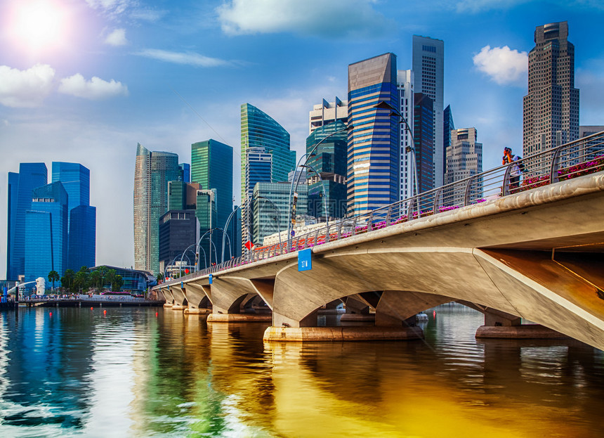 新加坡市金融区风图片