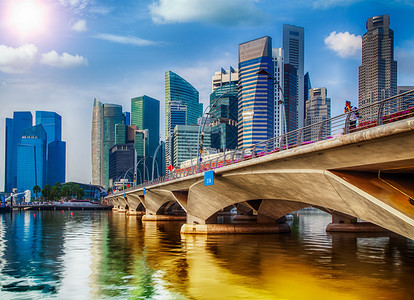 新加坡市金融区风图片