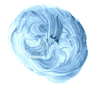 在白色背景上隔离的圆形斑点蓝色水彩斑点纹理图片