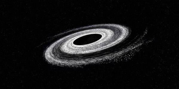 有白色边界的黑洞在太空中有些东西科幻小说这幅图中的元素是N背景图片