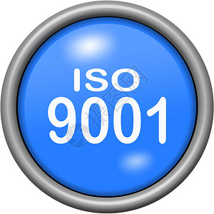 在圆3D按钮中的蓝色设计ISO图片
