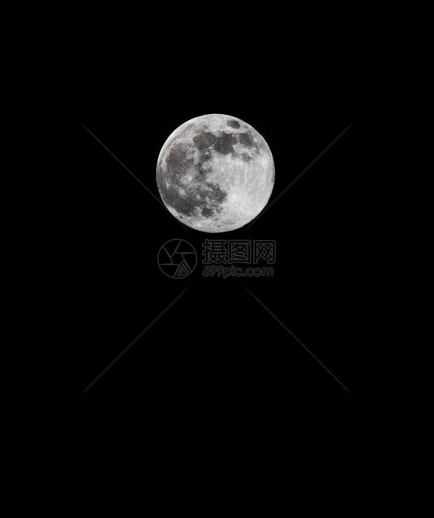 黑色背景中的月亮图片