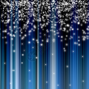 与雪花和星的抽象蓝色背景图片