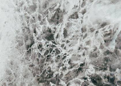 熔融冰层结构与裂图片