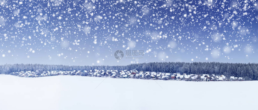 圣诞节全天雪的清晨冬季背景圣诞节图片