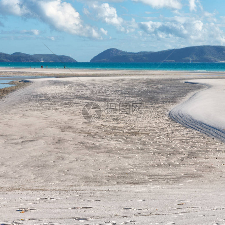 在澳洲的惠特孙岛海滩像天堂概念和放松图片