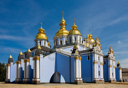 乌克兰基辅的圣迈克尔黄图片