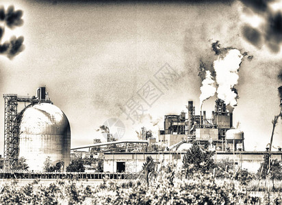 工业区的发电厂图片