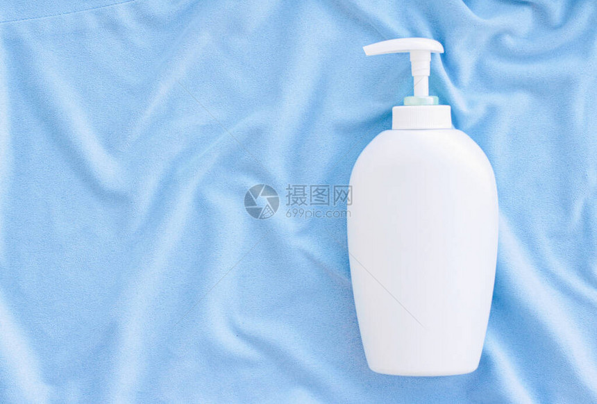 蓝丝卫生产品和保健平板防菌液肥皂白贴标签的瓶装抗细菌液肥皂和图片