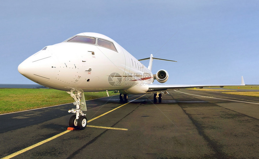 豪华私人喷气式飞机侧视图BombardierGlobalE图片