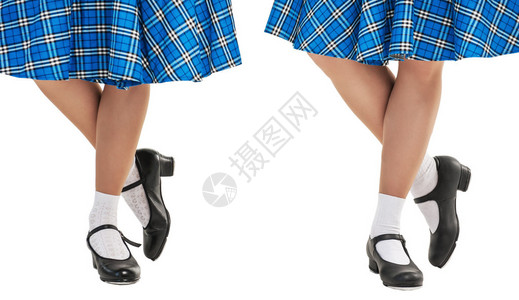 苏格兰舞蹈的穿鞋女图片