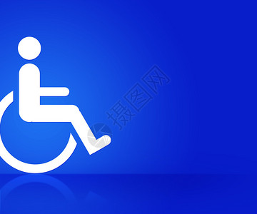 蓝色残疾背景图片